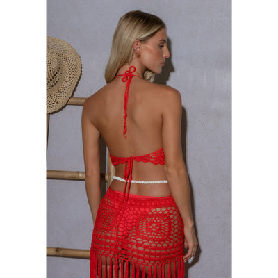Bora Bora Skirt Set - Crimson